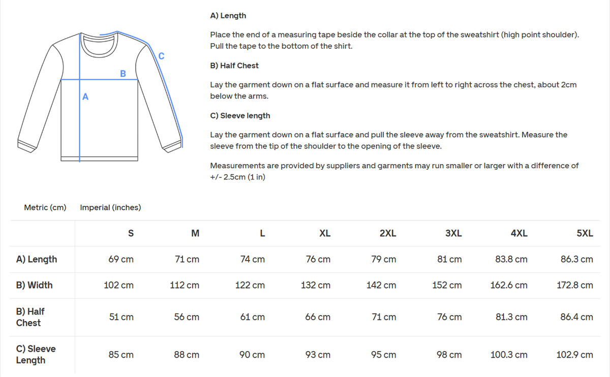 Jumper Sizing